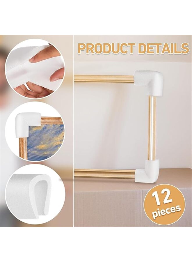 LAMAY 12 Pcs Photo Mirror TV Frame Edge Protection Corners for Shipping Moving Foam Corner Protectors for Shipping Packaging Edge Protector Foam Shipping Corners - Image 3